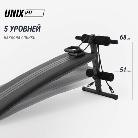 Скамья для пресса UNIX Fit для подъема корпуса / Sit-up 140