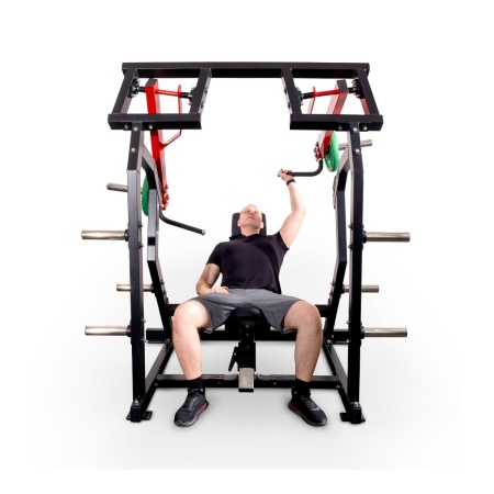 Плечевой жим на свободных весах Protrain PP121 (черно-красный)