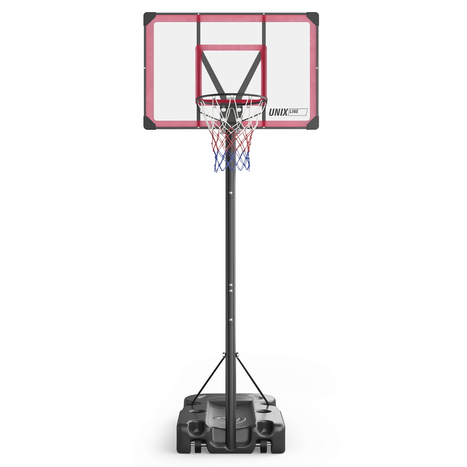 Баскетбольная стойка UNIX Line B-Stand-PC 48"x32" R45 H230-305 см