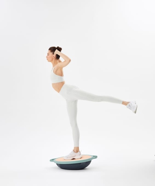 Полусфера Starfit "BOSU" GB-503 с эспандерами, с насосом, серый/зеленый