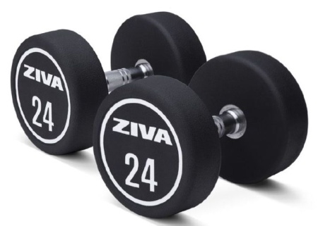 Набор уретановых гантелей ZIVA ZVO-DBPU-1625-GY 12-20 кг (5 пар)