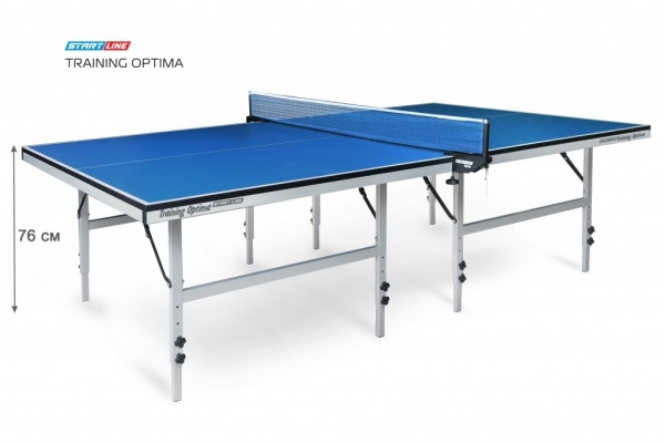 Теннисный стол Star Line Training Optima 22 мм, без сетки, на роликах, складные регулируемые опоры