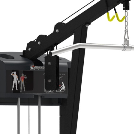 IF9322 Тяга сверху/Гребля сидя, тросовые Impulse Base   (107 кг), полное зачехление весового стека