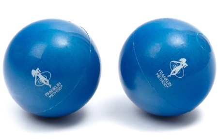 Массажные мячи FRANKLIN METHOD Medium Interfascia Ball Set 5 см, средняя жесткость, пара, голубой