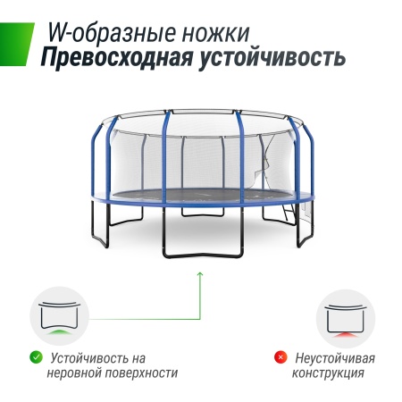 Батут UNIX line SUPREME GAME 16 ft (blue)