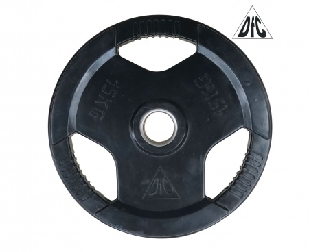 Диск обрезиненный DFC, чёрный, с хватом, 51мм, 15кг