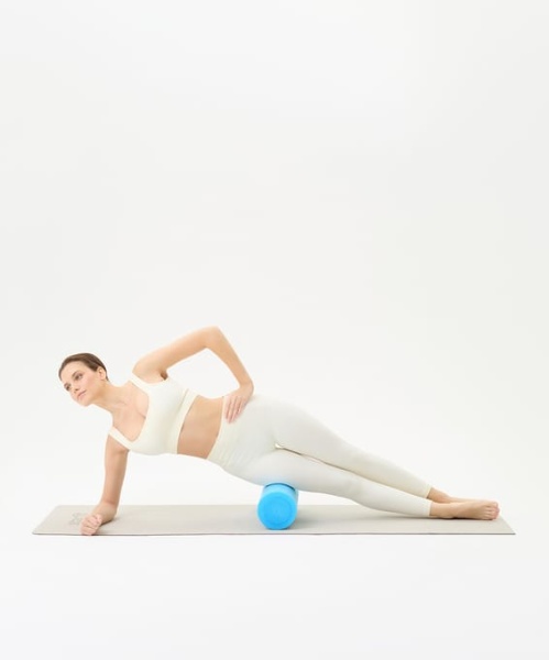 Ролик для йоги и пилатеса Starfit FA-501, 15x45 см, синий пастель