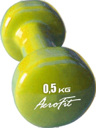 AFVD0.5 Гантель в виниловой оболочке AeroFit 0,5 кг, желтый, шт