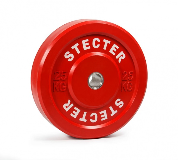 Диск тренировочный 25 кг (красный) STECTER