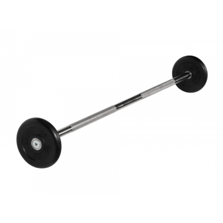 Штанга неразборная с черными дисками. MB BARBELL MB-BarMW-B10