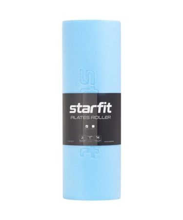 Ролик для йоги и пилатеса Starfit FA-501, 15x45 см, синий пастель