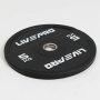 Бампированный диск LIVEPRO Rubber Bumper Plate 15 кг, черный/желтый