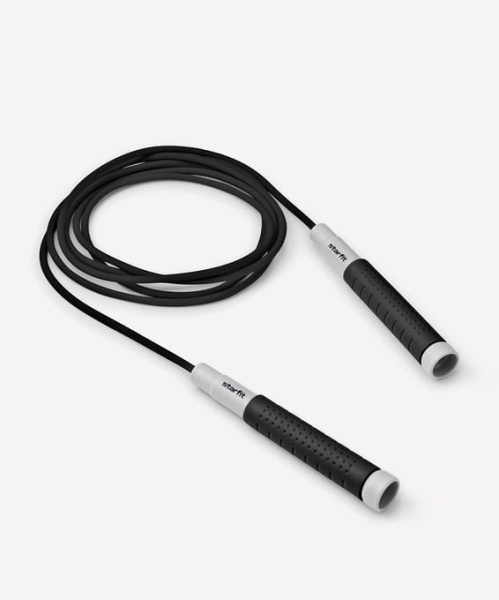 Скакалка Starfit RP-401, c силиконовыми ручками, 3 м, черный