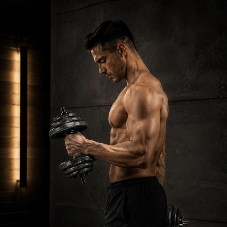 Набор гантелей и штанга UNIXFIT в кейсе 50kg