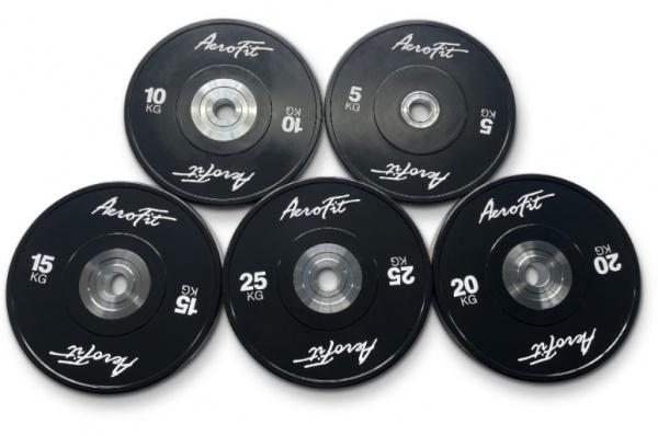 Бамперный диск для кроссфита черный AeroFit 5 кг ( AFBD5 )