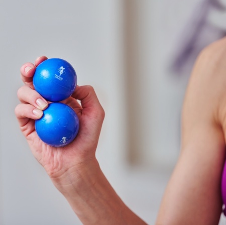 Массажные мячи FRANKLIN METHOD Medium Interfascia Ball Set 5 см, средняя жесткость, пара, голубой