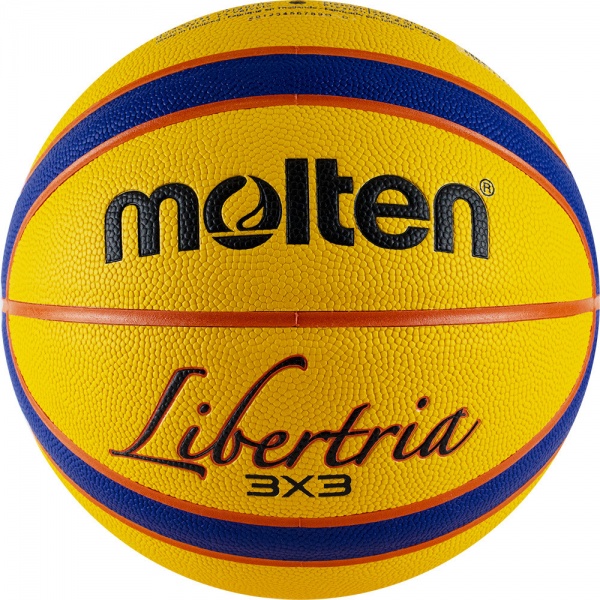 Мяч баск. MOLTEN B33T5000 р. 6, FIBA Appr, 12пан, композит.кожа (ПУ),бут.кам,нейл.корд,желто-синий