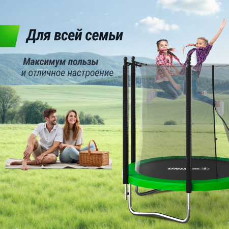 Батут UNIX line Simple 6 ft Green (inside)