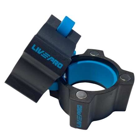 Магнитные олимпийские замки LIVEPRO Magnetic Barbell Collars черный/синий