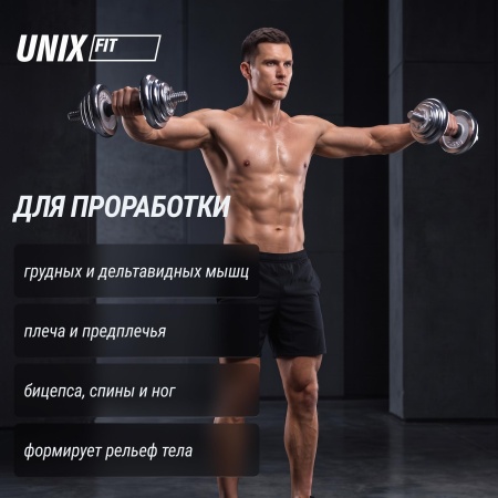 Набор гантелей UNIXFIT в кейсе 20kg