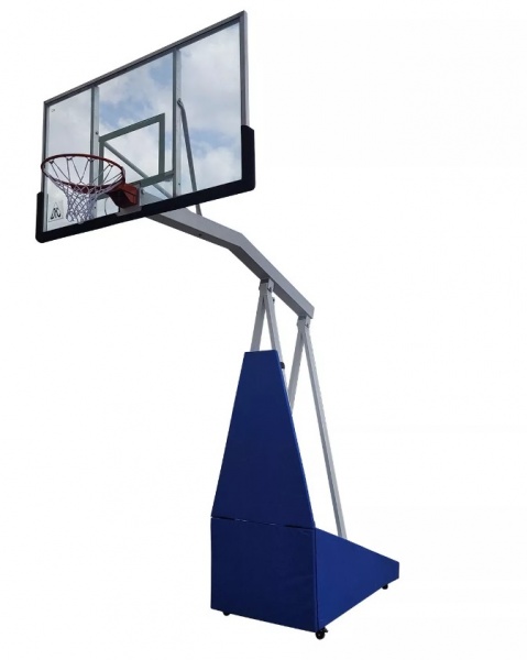Баскетбольная мобильная стойка DFC STAND72G PRO 180x105см стекло 12мм (шесть коробов)