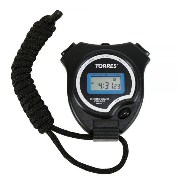 Секундомер "TORRES Stopwatch", арт.SW-001, часы, будильник, дата, черно-синий 