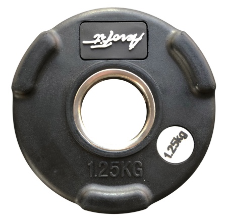 AFPLB1.25 Олимпийский обрезиненный диск AeroFit 1.25 кг, черный матовый.