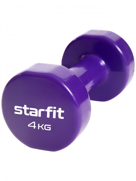 Гантель виниловая Core DB-101 4 кг, фиолетовый, 2 шт Starfit