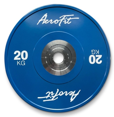 AFBDC20 Бамперный диск для кроссфита AeroFit 20 кг, голубой (лого ФК Спартак)