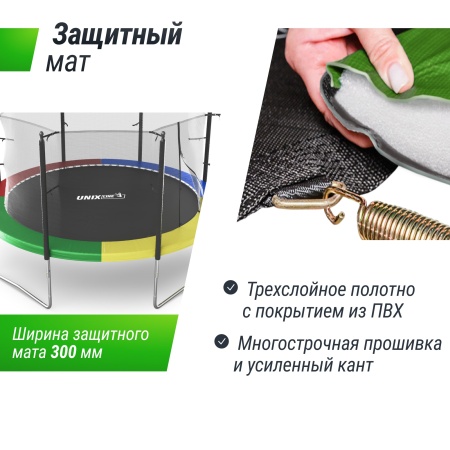 Батут UNIX line Simple 12 ft Color (inside)