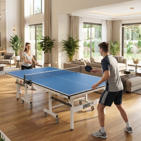 Профессиональный теннисный стол UNIX Line 25 mm MDF (Blue)