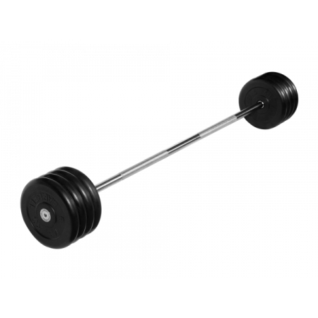 Штанга неразборная с черными дисками. MB BARBELL MB-BarMW-B45