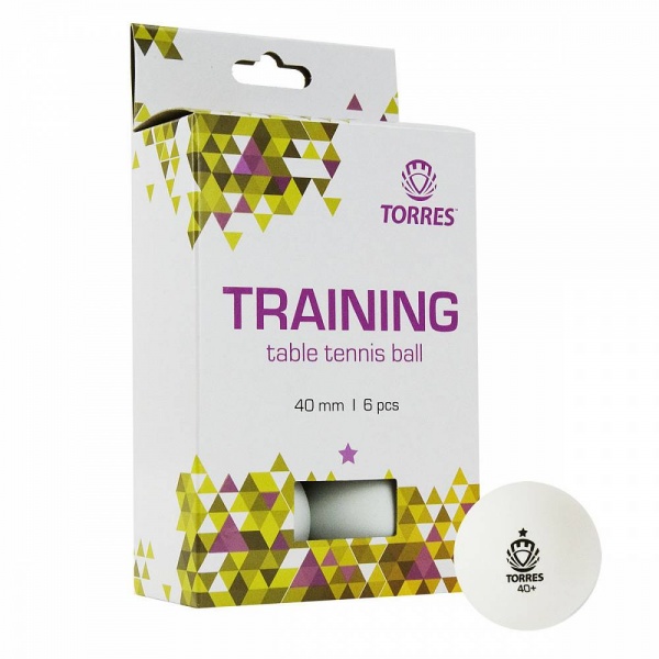 Мяч для настольного тенниса Torres Training 1* (6 штук)