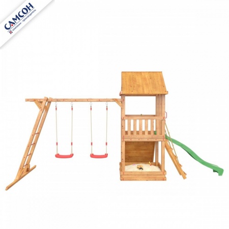Детская деревянная игровая площадка Сибирика с рукоходом