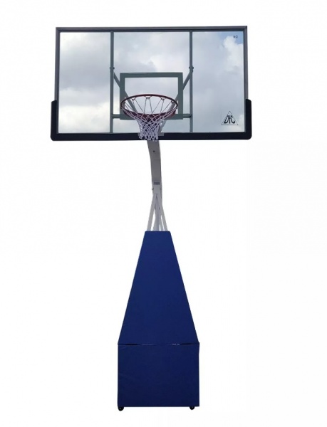 Баскетбольная мобильная стойка DFC STAND72G PRO 180x105см стекло 12мм (шесть коробов)