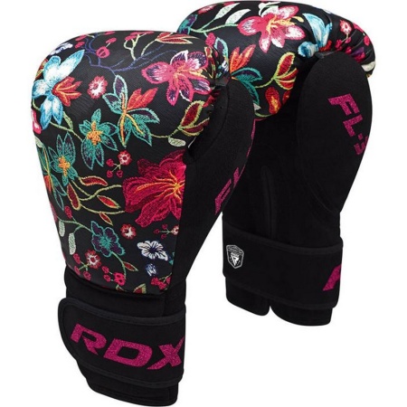Тренировочные женские перчатки RDX FL-3 8 oz, цветочный