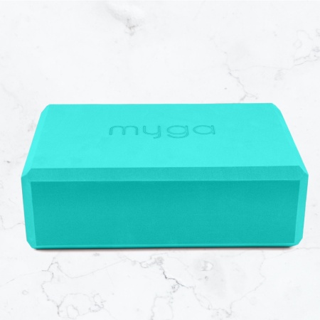 Блок для йоги MYGA Foam Yoga Block 23 х 14,5 х 7,7 см, бирюзовый