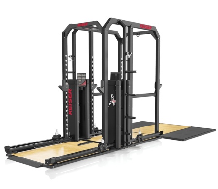 Комбинированная силовая рама Keiser (длинная+укороченная) высотой 274 см (9' Rack and a Half) с пневматикой 3120BP