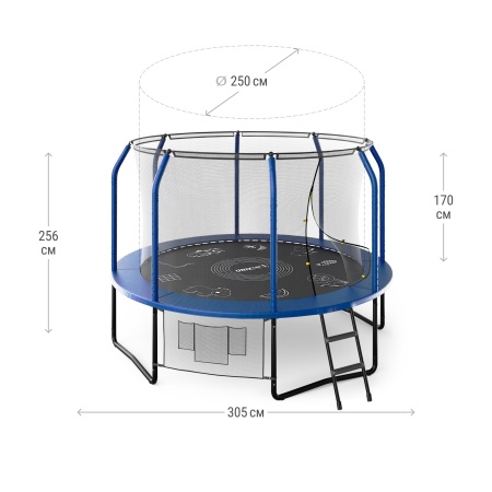Батут UNIX line SUPREME GAME 10 ft (blue)