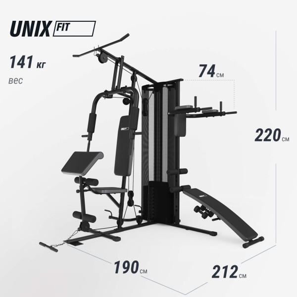 Силовой комплекс UNIX Fit блочный / Block 70 Multi