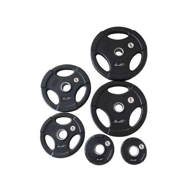AFPLB1.25 Олимпийский обрезиненный диск AeroFit 1.25 кг, черный матовый.