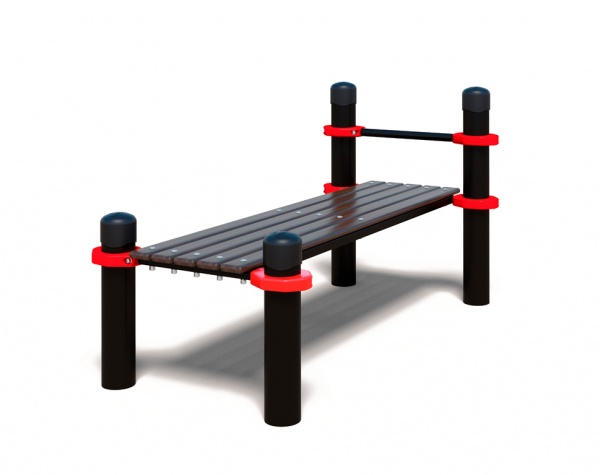 Лавочка для пресса с перекладиной  (PAW-28) (89х3 мм)