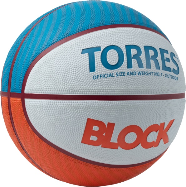 Мяч баскетбольный TORRES Block B023167, размер 7  