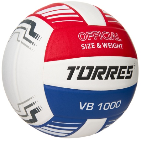 Мяч волейбольный TORRES VB 1000, микрофибра, размер 5