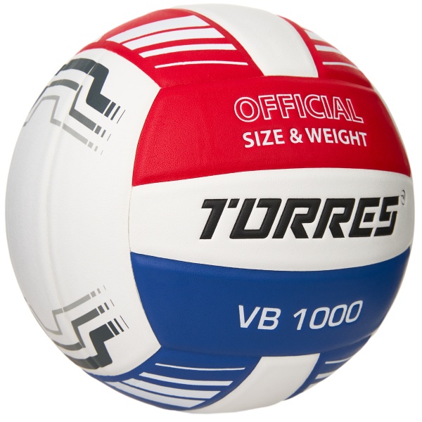 Мяч волейбольный TORRES VB 1000, микрофибра, размер 5