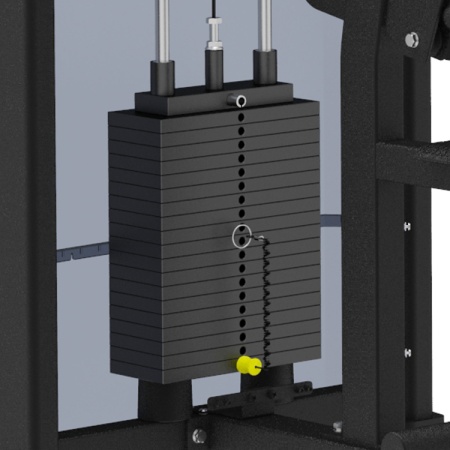 IF9322 Тяга сверху/Гребля сидя, тросовые Impulse Base   (107 кг), полное зачехление весового стека