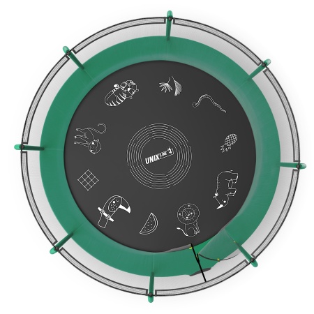 Батут UNIX line SUPREME GAME 14 ft (green)